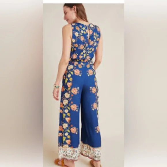 Farm Rio for Anthropologie Dollis Floral Jumpsuit - Picture 2 of 14